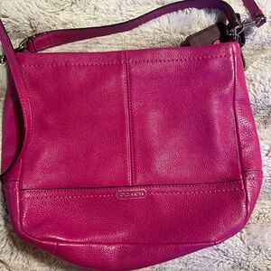Coach Fuchsia Leather Shoulder Bag